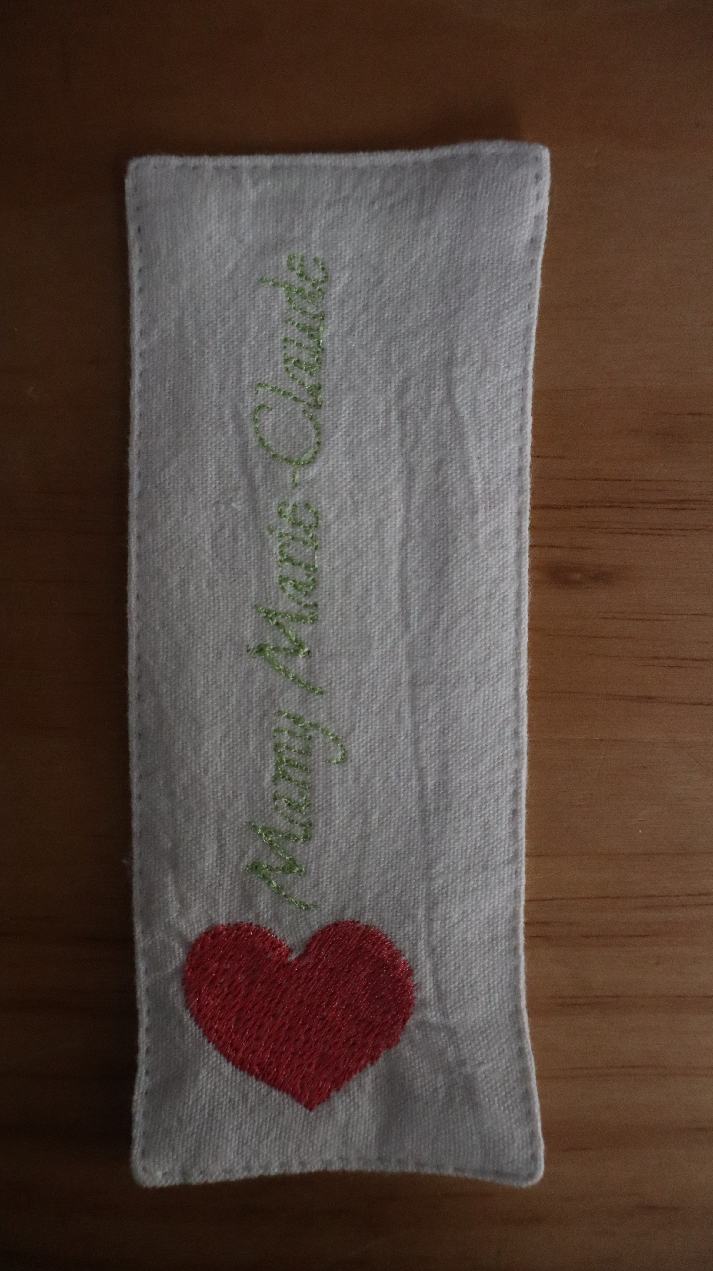 Marque page cœur personnalisée