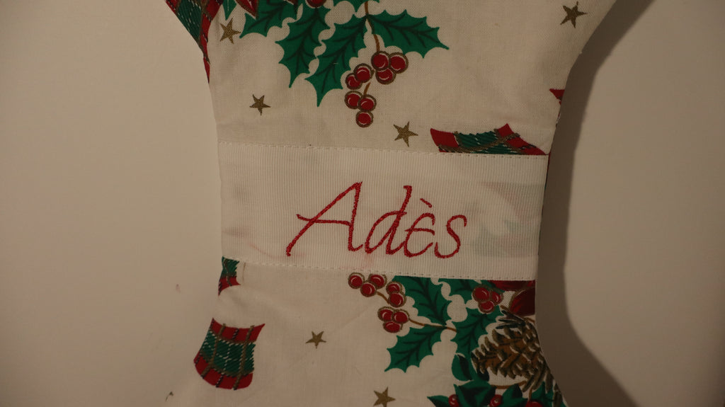 Chaussette de noël os pour chien personnalisée !