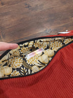 Sac banane velours rouge