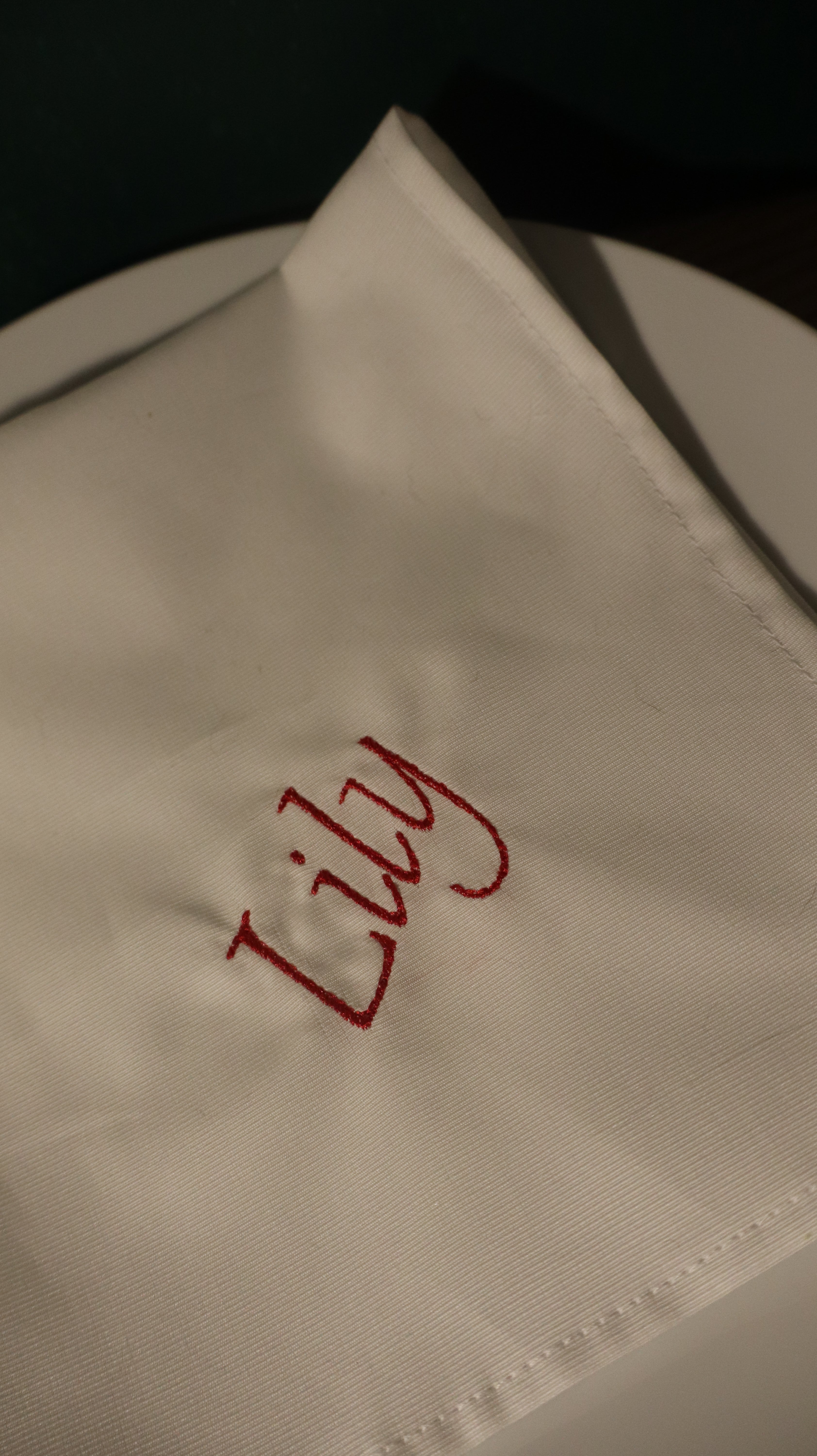 Serviette de table prénom