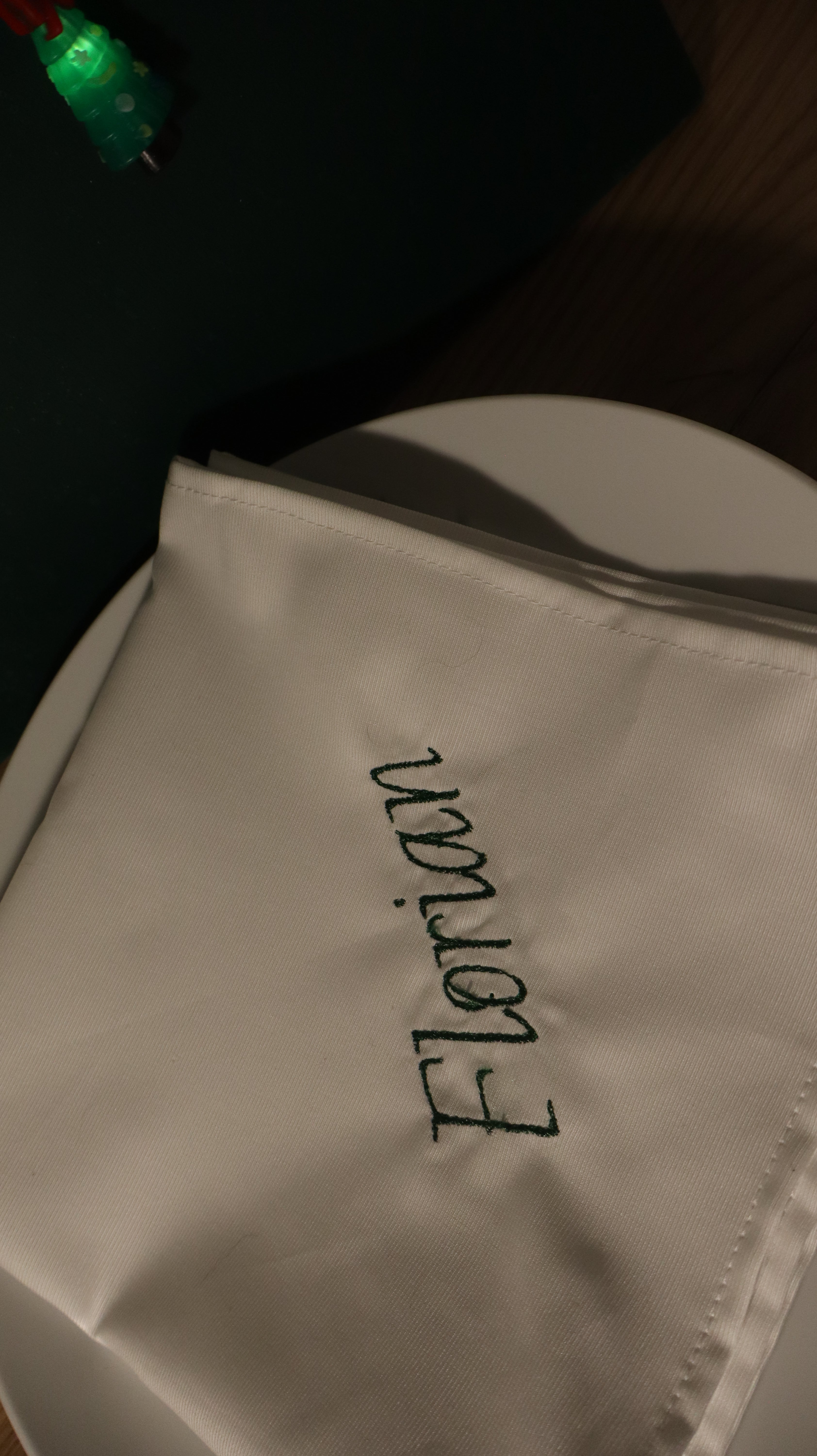 Serviette de table prénom