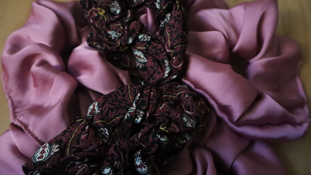 Chouchou en satin et coton