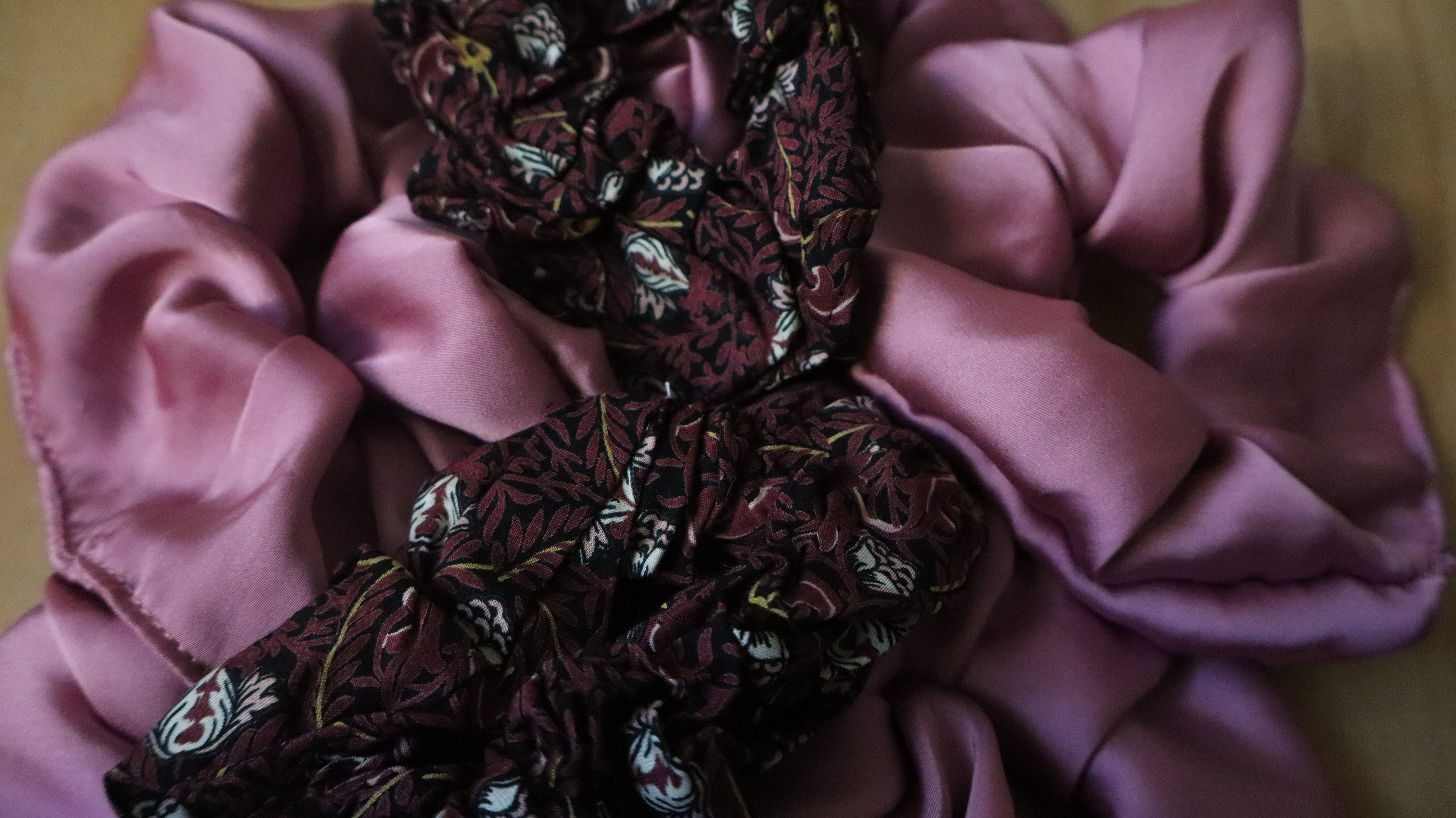 Chouchou en satin et coton