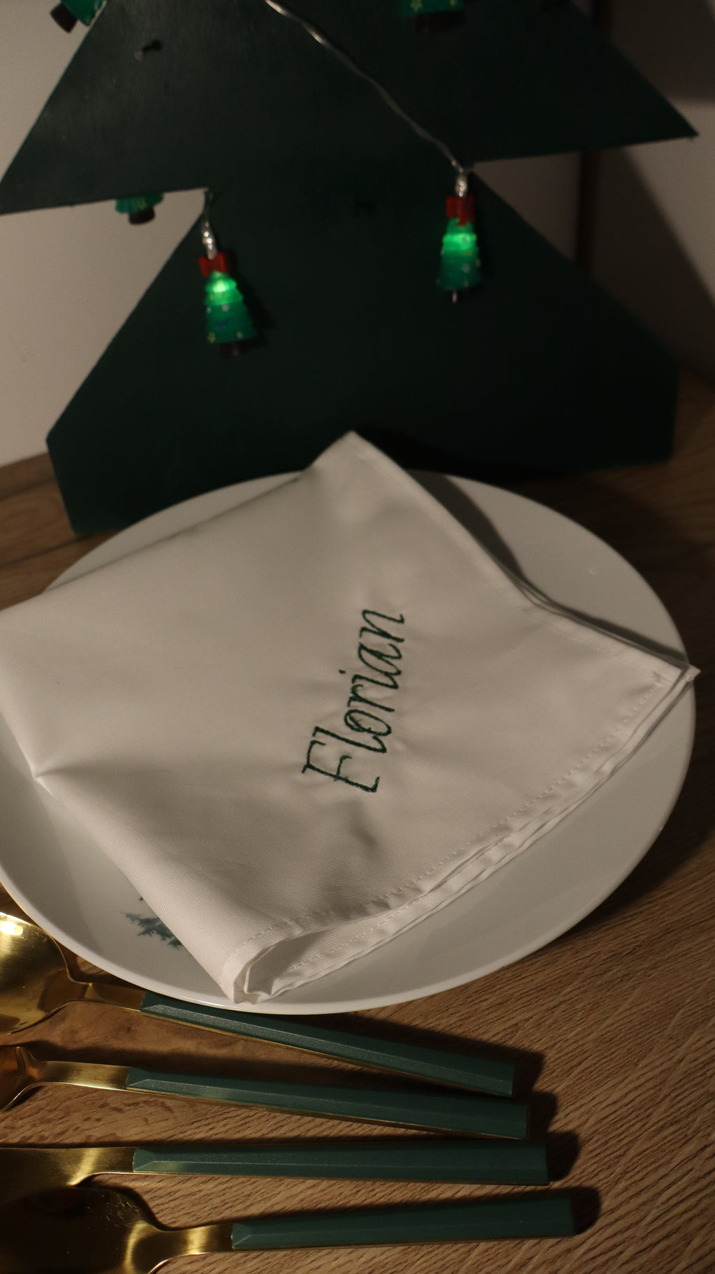 Serviette de table prénom