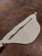 Sac banane velours blanc crème