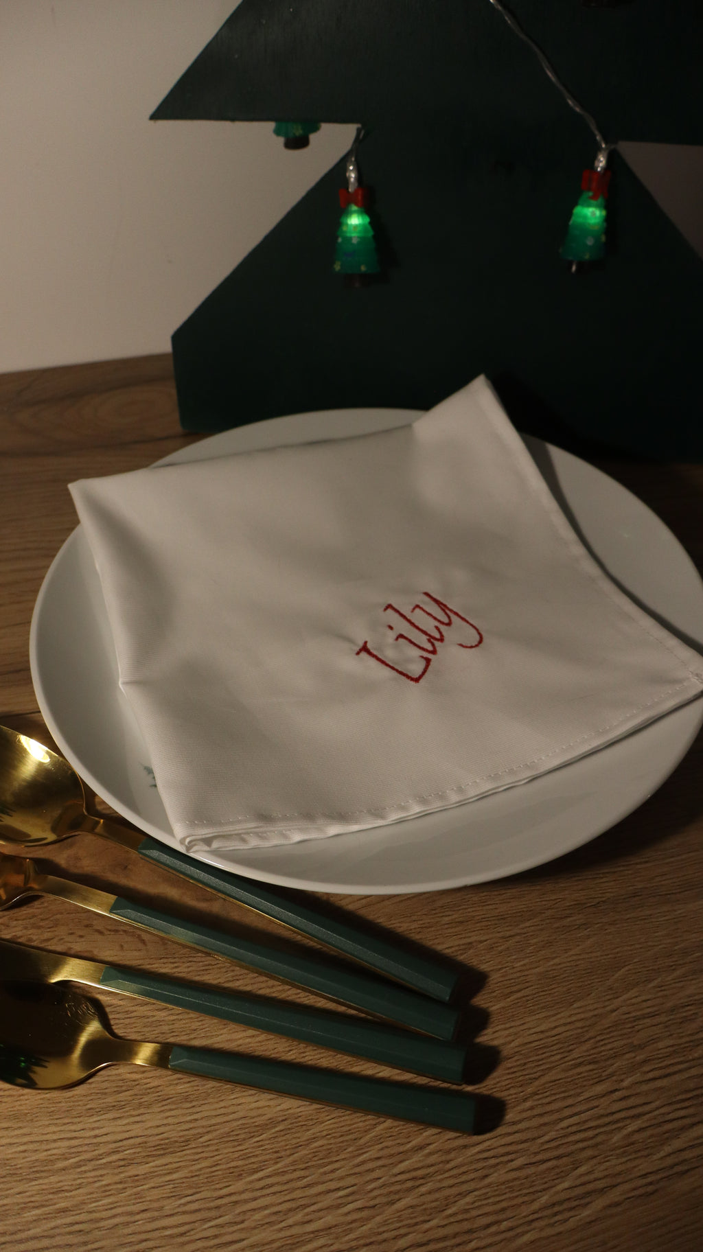 Serviette de table prénom